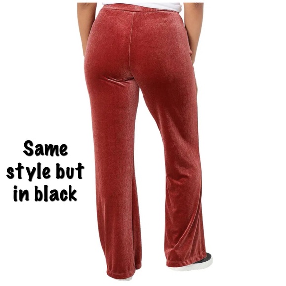 Attitudes by Renee Velvet Wide Leg Knit Pants - Picture 2 of 10